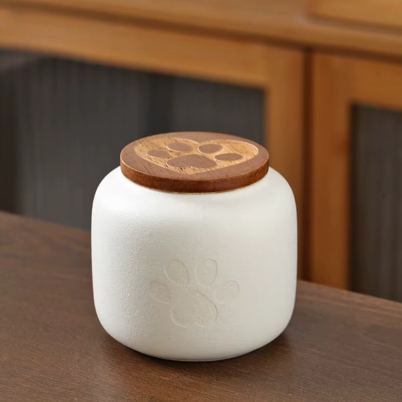 Paw-Print Memorial Urn for Cats and Small Dogs, 4 Colors