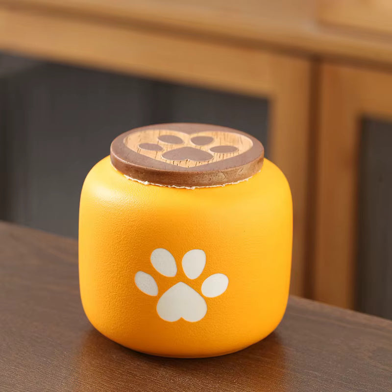 Paw-Print Memorial Urn for Cats and Small Dogs, 4 Colors