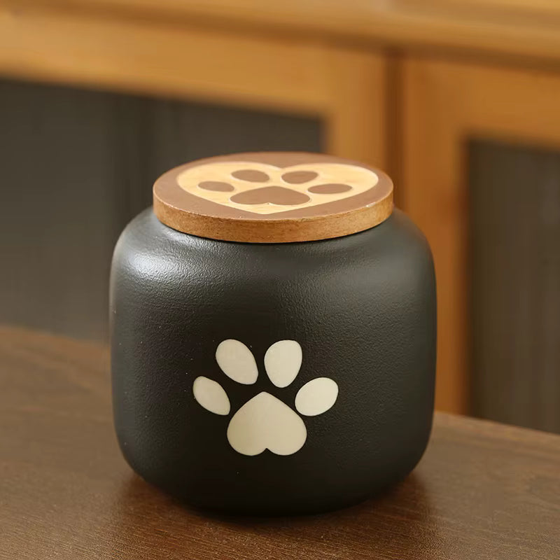 Paw-Print Memorial Urn for Cats and Small Dogs, 4 Colors